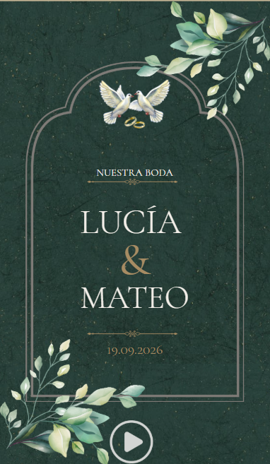 Ejemplo de invitación Premium