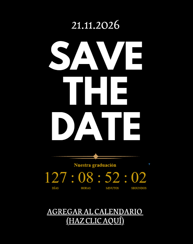Ejemplo de invitación Save the Date Digital